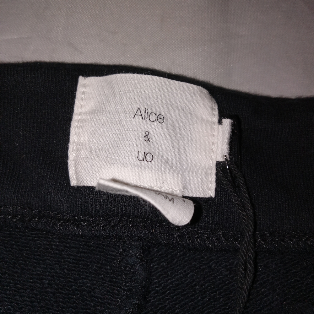 Alice & UO Urban Outfitters Black Crop Hi Waisted Pants Medium - Picture 2 of 12